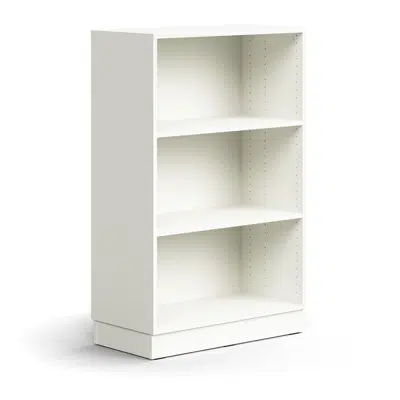 kuva kohteelle Bookcase QBUS, 2 shelves, base frame, 1252x800x400 mm