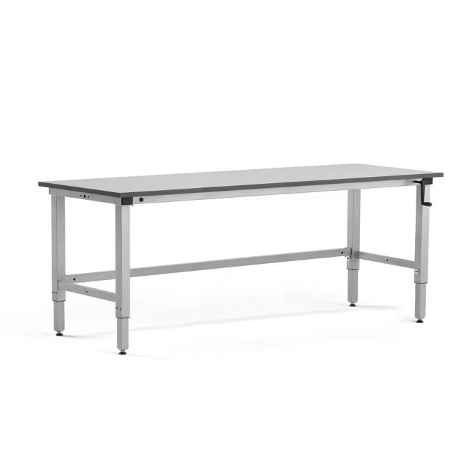 Height adjustable workbench MOTION manual 150kg load,2000x600mm