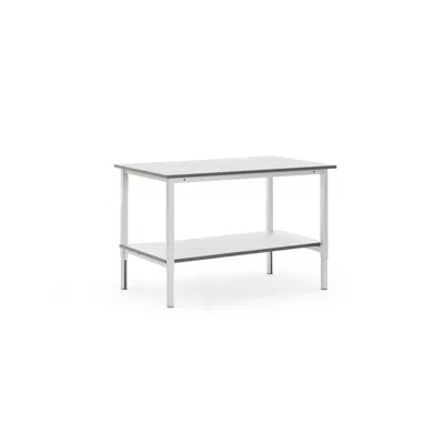 Height adjustable workbench MOTION + bottom shelf manual,1500x800mm