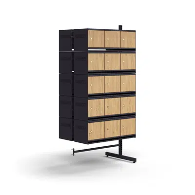 Shoe cabinet ENTRY, add-on floor unit, 30 wooden doors, 1800x900x600 mm