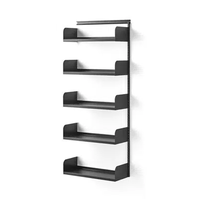 Wall shelving SHAPE with metal shelves add-on unit 1950x800x300mm