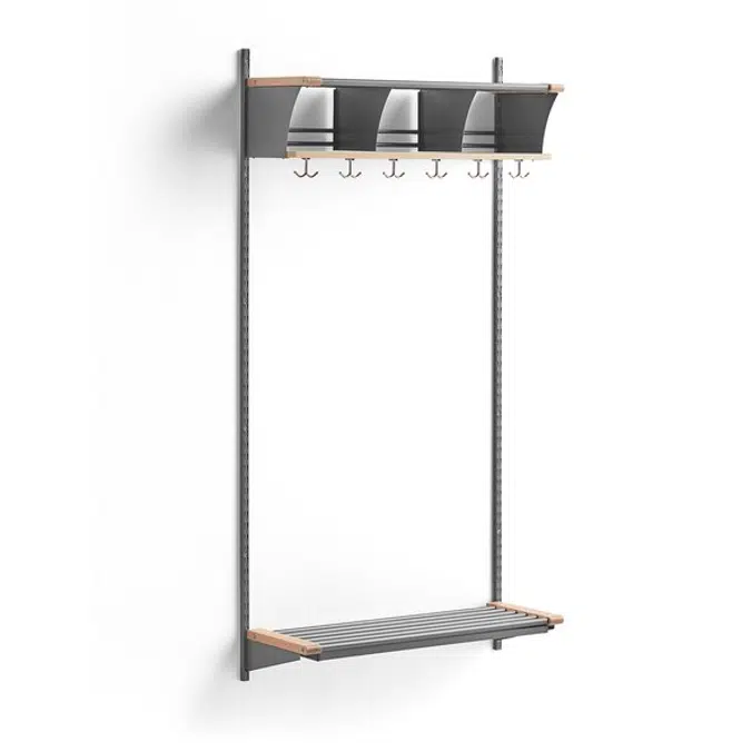 Cloakroom JEPPE with 3 chubbys 1790x900x310mm
