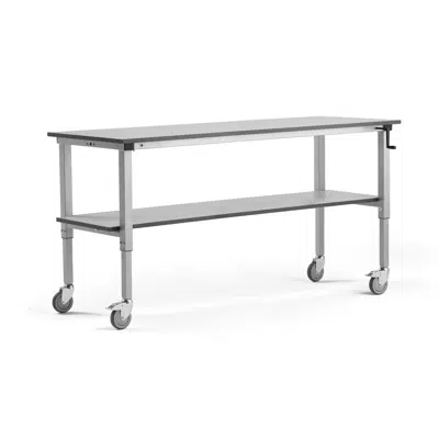 Mobile workbench MOTION with bottom shelf manual 2000x600mm