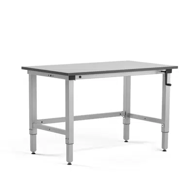 Height adjustable workbench MOTION manual 150kg load,1200x600mm