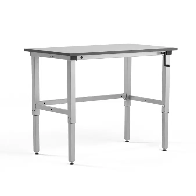 Height adjustable workbench MOTION manual 150kg load,1200x600mm