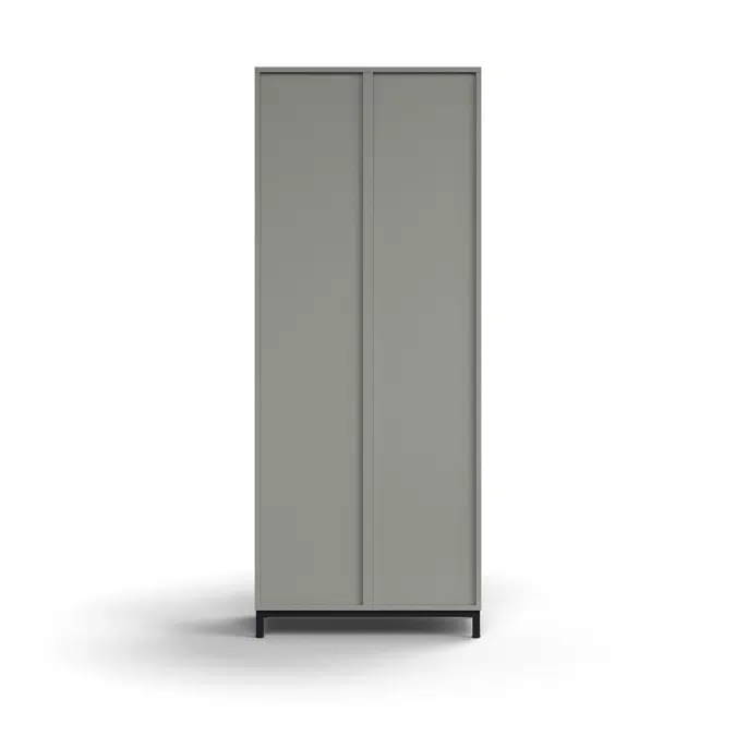 Lockable personal storage QBUS, 10 comps, leg frame, 2020x800x420 mm