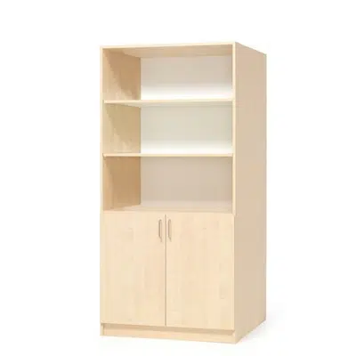 Wooden storage cabinet THEO with half doors 1000x600x2100mm