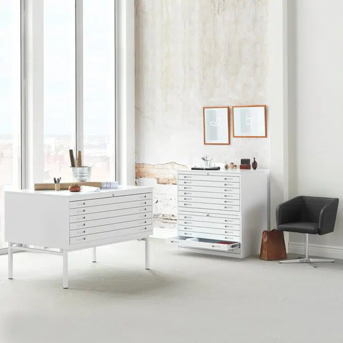 Metal drawing double cabinet SKETCH A0