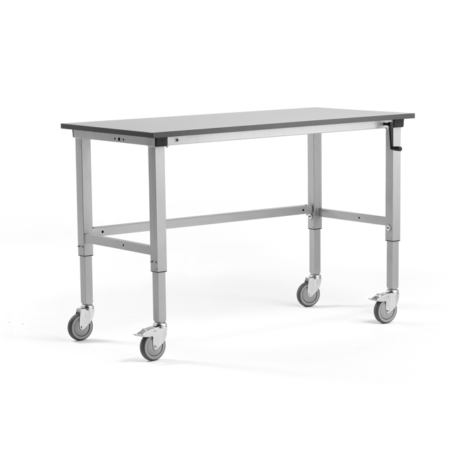 Height adjustable mobile workbench MOTION manual 1500x600mm