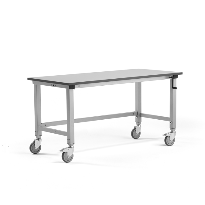 Height adjustable mobile workbench MOTION manual 1500x600mm