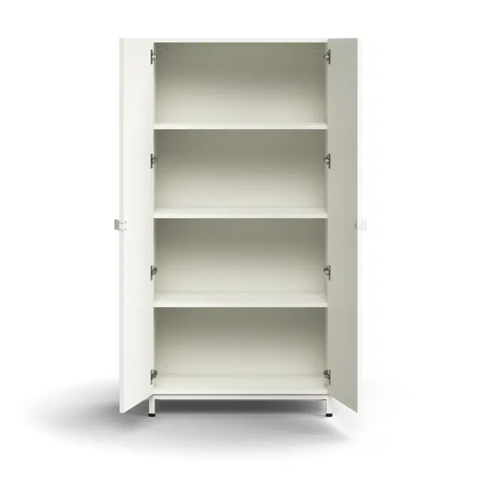 Cabinet QBUS, 3 shelves, leg frame, handles, 1636x800x420 mm