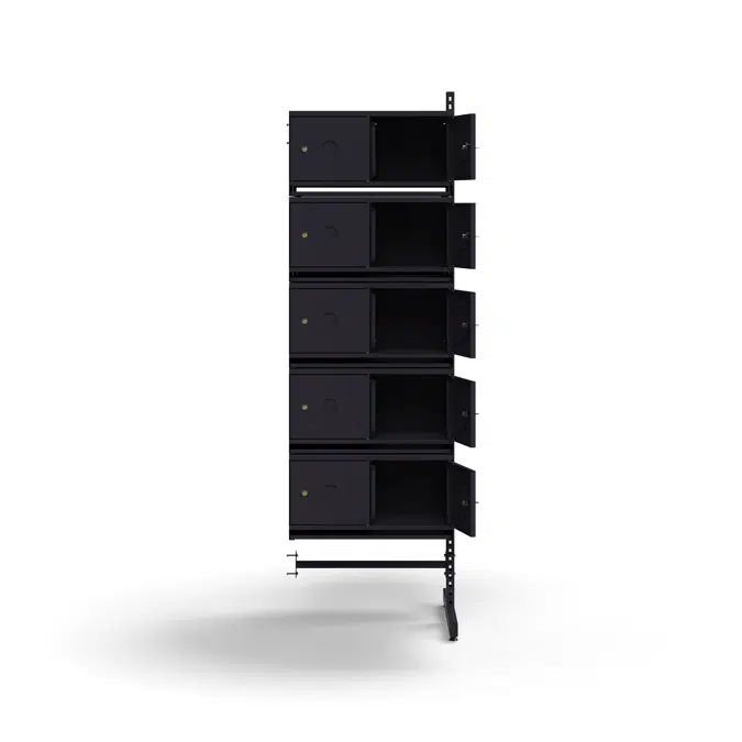 Shoe cabinet ENTRY, add-on floor unit, 20 metal doors for labels, 1800x600x600 mm