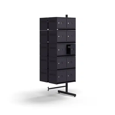 Shoe cabinet ENTRY, add-on floor unit, 20 metal doors for labels, 1800x600x600 mm