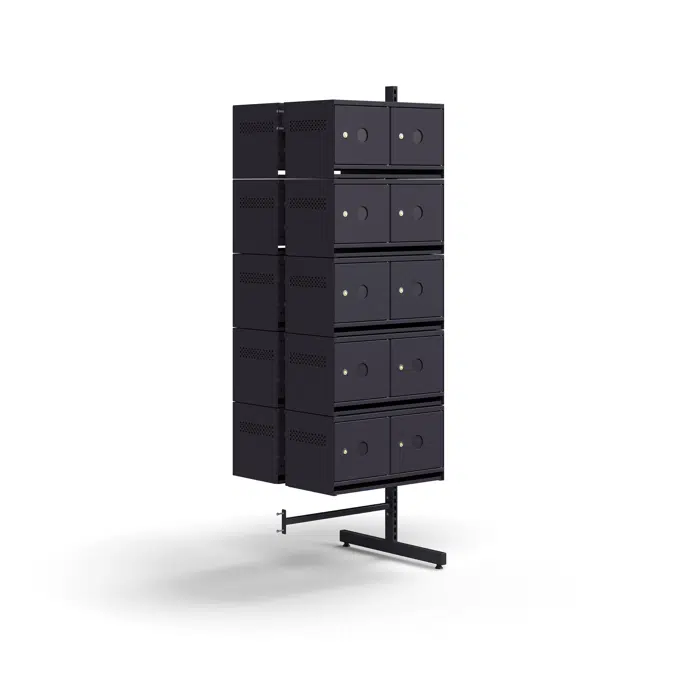 Shoe cabinet ENTRY, add-on floor unit, 20 metal doors for labels, 1800x600x600 mm