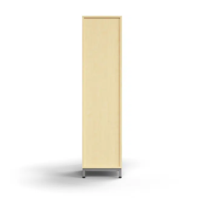 Bookcase QBUS, 3 shelves, leg frame, 1636x400x400 mm