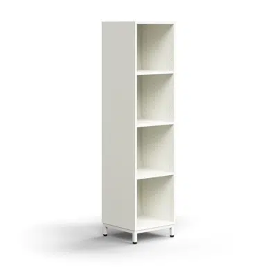 изображение для Bookcase QBUS, 3 shelves, leg frame, 1636x400x400 mm