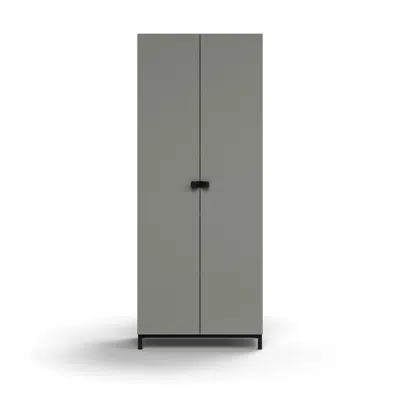 Cabinet QBUS, 4 shelves, leg frame, handles, 2020x800x420 mm