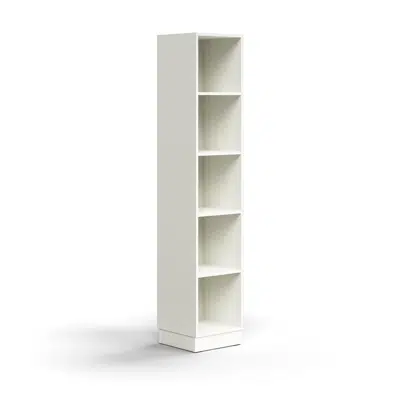 Bookcase QBUS, 4 shelves, base frame, 2020x400x400 mm