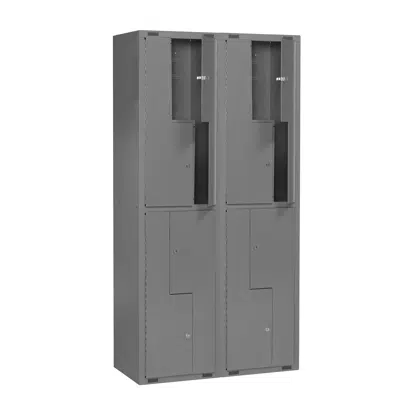 Student locker MINI Z, 2 sections 8 doors 1980x1000x450mm