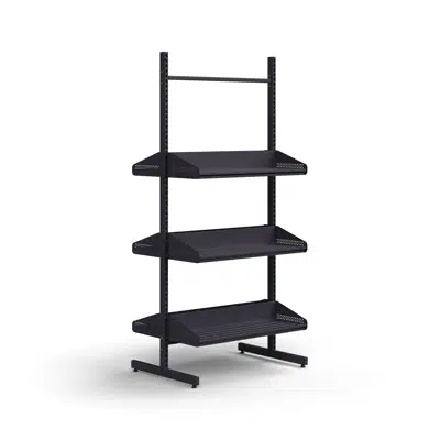 Cloakroom unit ENTRY, basic floor unit, 6 shoe shelves, 1800x600x600 mm