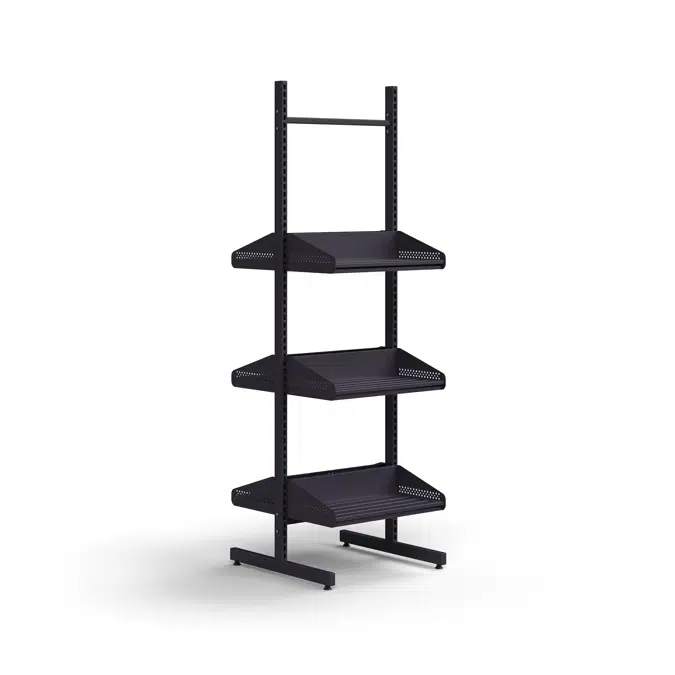 Cloakroom unit ENTRY, basic floor unit, 6 shoe shelves, 1800x600x600 mm