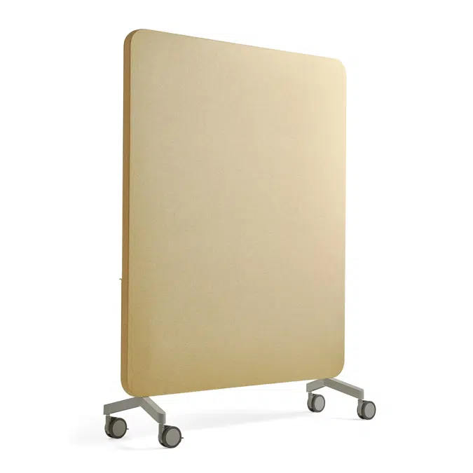 Mobile glass board MARY with acoustic panel