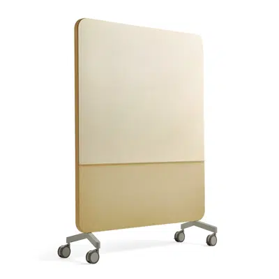 Mobile glass board MARY with acoustic panel