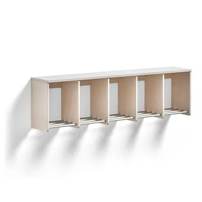 Wall mounted shoe rack EBBA 5 section