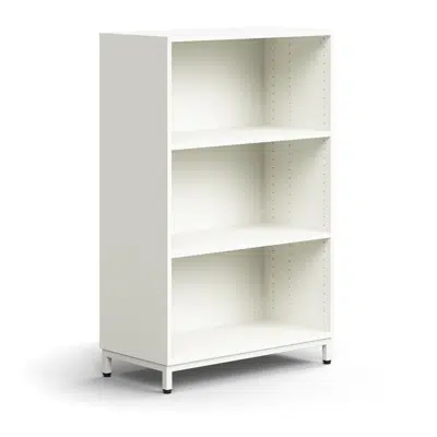 Bookcase QBUS, 2 shelves, leg frame, 1252x800x400 mm