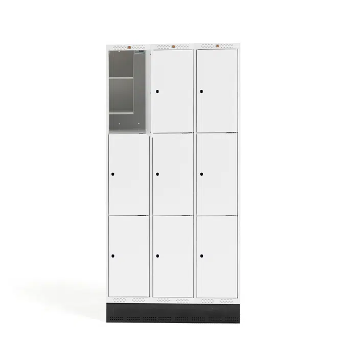 Student locker ROZ, 3 sections 9 doors 1890x900x550mm