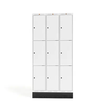 Student locker ROZ, 3 sections 9 doors 1890x900x550mm