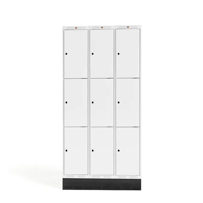 Student locker ROZ, 3 sections 9 doors 1890x900x550mm