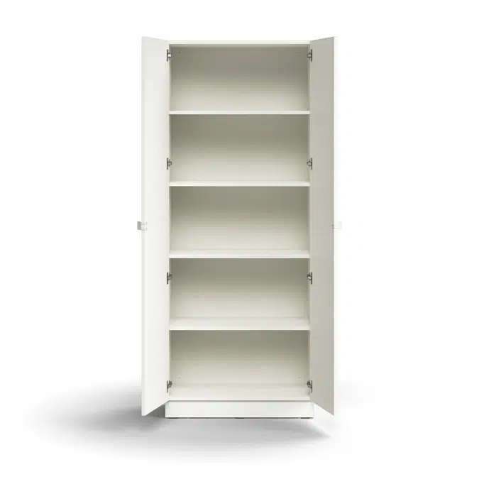 Cabinet QBUS, 4 shelves, base frame, handles, 2020x800x420 mm