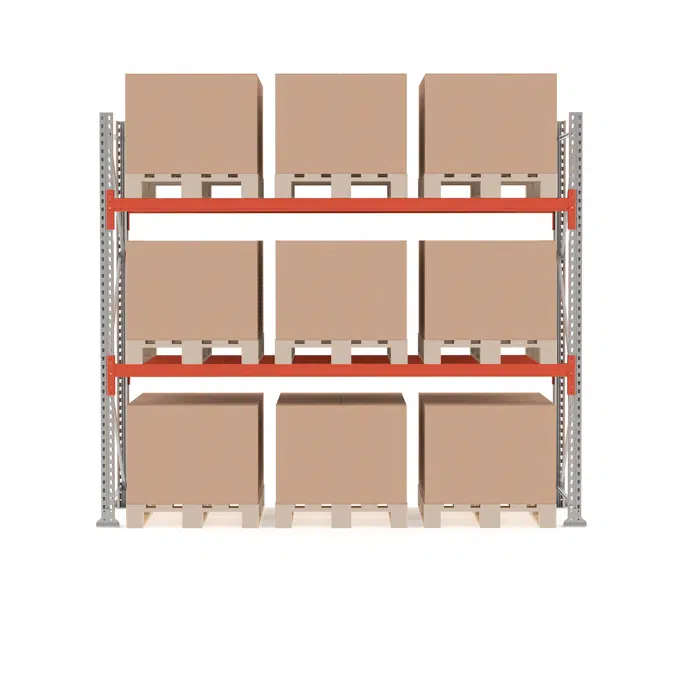 Pallet racking ULTIMATE 2500x2750x1100mm 9x1000kg pallets