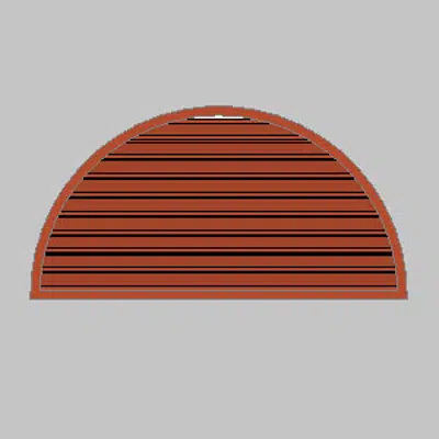 ELR: Stationary Louvers, Round and Semi-Round Shapes, Extruded Aluminum, Shape - B 이미지