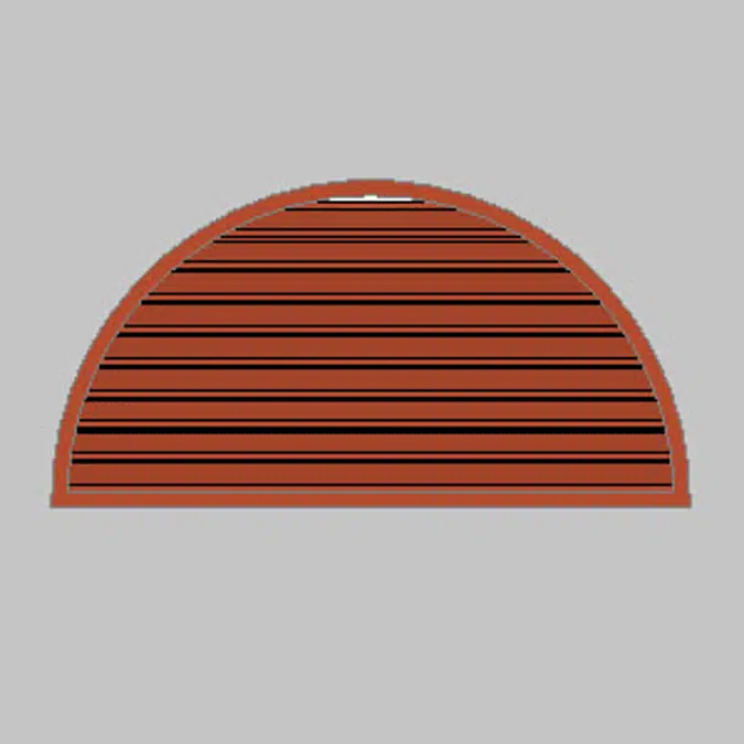 ELR: Stationary Louvers, Round and Semi-Round Shapes, Extruded Aluminum, Shape - B