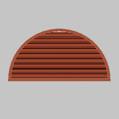 Image for ELR: Stationary Louvers, Round and Semi-Round Shapes, Extruded Aluminum, Shape - B