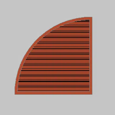 Image for ELR: Stationary Louvers, Round and Semi-Round Shapes, Extruded Aluminum, Shape - C