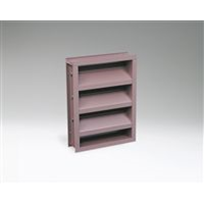 BIM objects Free download! Ruskin Extruded Aluminum Automatic Exhaust Combination Louver