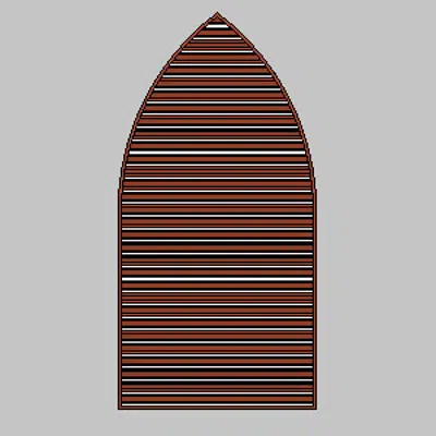 ELR: Stationary Louvers, Round and Semi-Round Shapes, Extruded Aluminum, Shape - F için görüntü