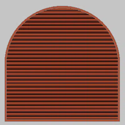 Image for ELR: Stationary Louvers, Round and Semi-Round Shapes, Extruded Aluminum, Shape - E