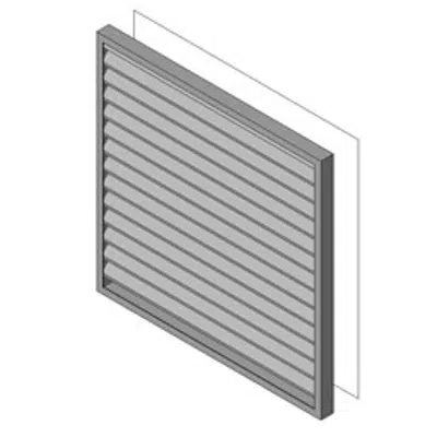 Ruskin Aluminum Thin Line Drainable Stationary Louver ELF211D için görüntü