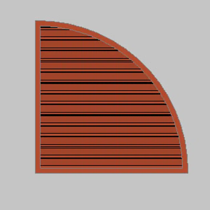 ELR: Stationary Louvers, Round and Semi-Round Shapes, Extruded Aluminum, Shape - D