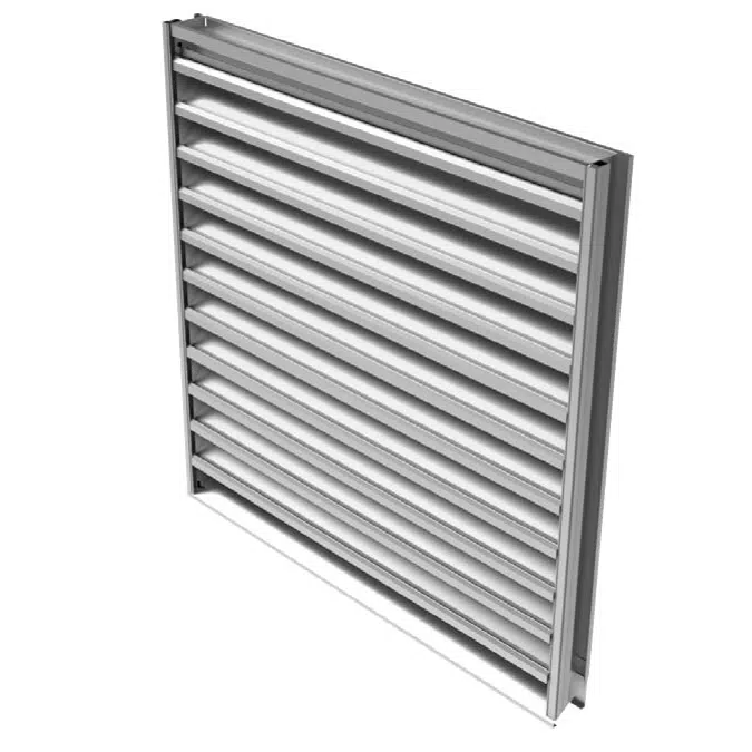 Ruskin Aluminum Stationary Drainable Louver ELF445DX