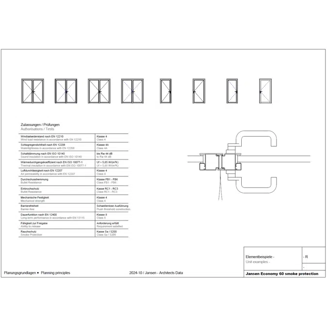 Jansen Economy 60 RS smoke protection door