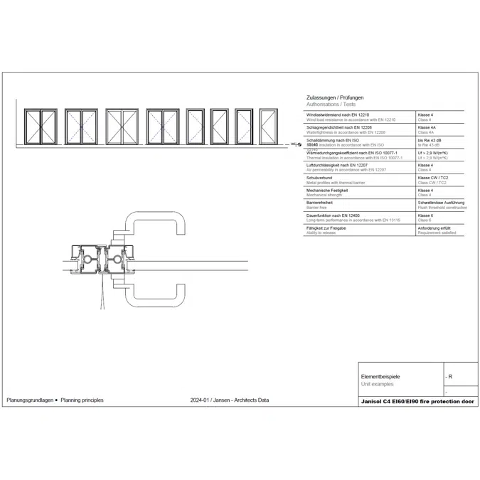 Jansen Janisol C4 EI60/EI90 fire protection door