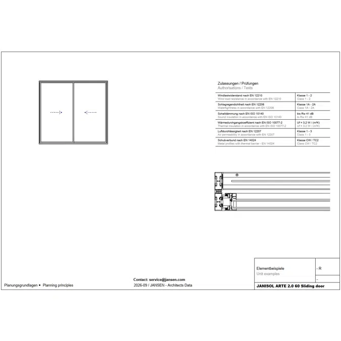 JANSEN JANISOL Arte 2.0 60 Sliding door