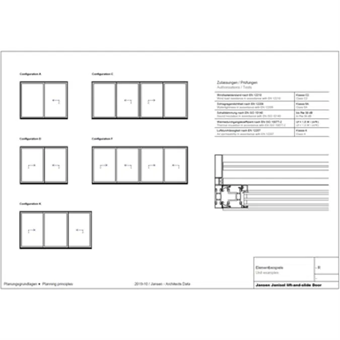 JANSEN Janisol lift-and-slide door