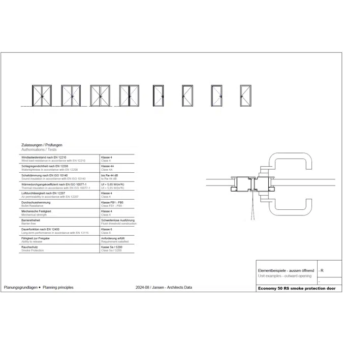 JANSEN Economy 50 RS smoke protection door