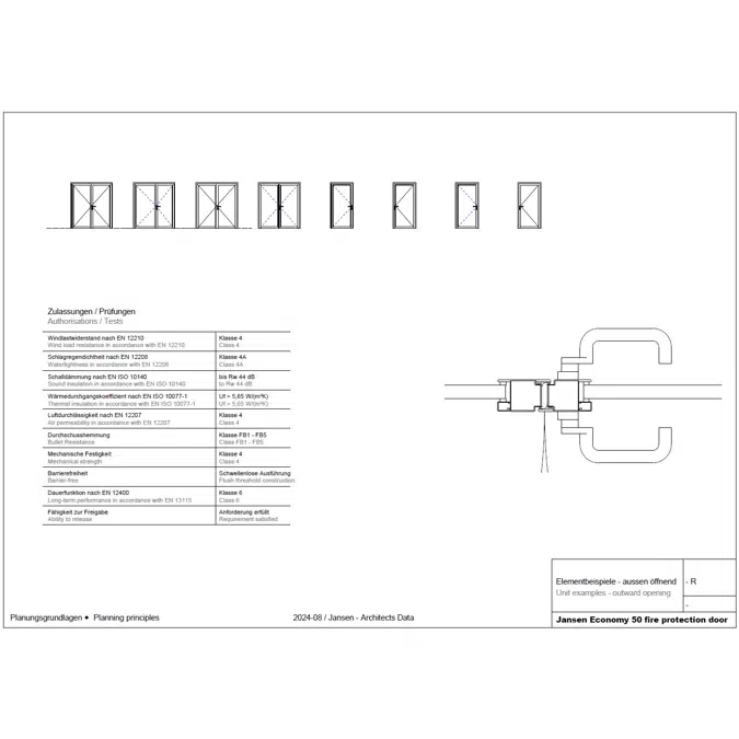 JANSEN Economy 50 porte coupe-feu